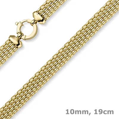 10mm-breites-Phantasie-Armband-aus-585-Gelbgold-19cm