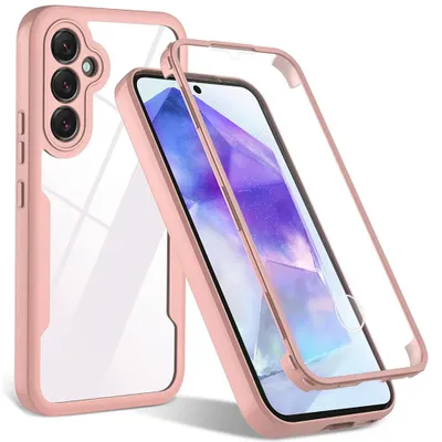 Produktbild von Techsuit ColorVerse 360 Hülle mit Schutzfolie für Samsung Galaxy S24 Plus - Rosa