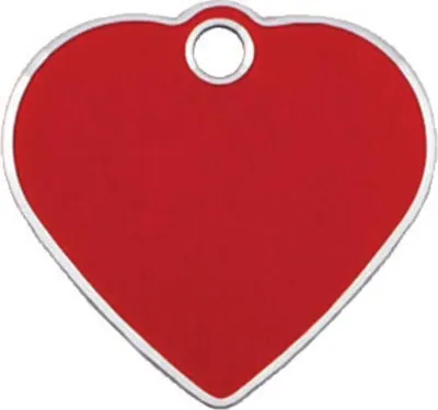 Produktbild von Adressanhänger mit Gravur - Herz klein - rot mit Silberrand