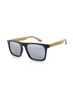 Produktbild von Wave Hawaii Sonnenbrille Dropp, Glossy Black PC + Zebra Wood WH1120