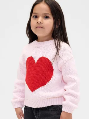 Produktbild von Gap Baby Pullover aus weichem Baumwollstrick, lockerer Schnitt, Größe 2YRS