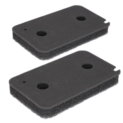 Two black foam filters are shown against a white background.
