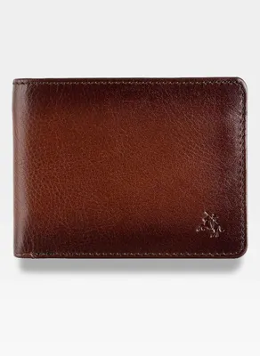 Zdjęcie produktu dla Visconti portfel męski skóra naturalna brązowy RFID 8,5x11 cm AT63