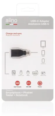 Produktbild von aiino - Universaladapter USB-C auf USB - Schwarz