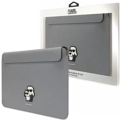 Produktbild von Karl Lagerfeld Hülle KLCS16SAKCPMG 16" Silber/Silber Saffiano Karl&Choupette Handyhülle
