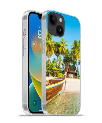 Produktbild von MuchoWow® Handyhülle Schutzhülle Hülle für Apple iPhone 14 - Softcase Strand - Kajak - Sommer Silikon Softcase Handy Hülle - Mobiltelefonhülle