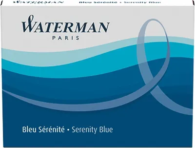 Produktbild von WATERMAN Standard Großraum Tintenpatronen blau löschbar (8 Patronen)
