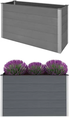 Produktbild von Garten-Hochbeet WPC 150 x 50 x 91 cm Grau