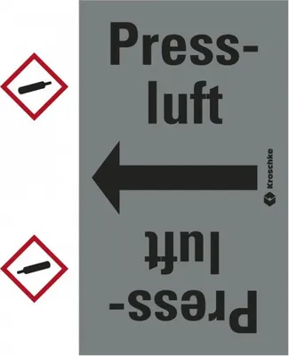 Produktbild von Dreifke® Rohrleitungsband Pressluft, praxisbewährt, ab Ø 50mm, grau/schwarz, ...