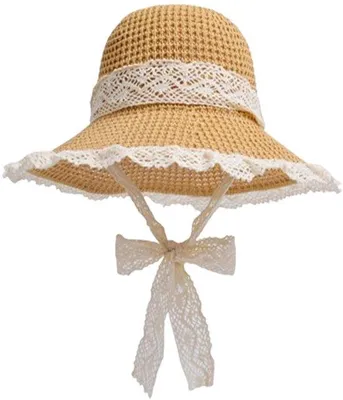 Immagine prodotto di Cappello da spiaggia da donna, cappello pieghevole per il sole, protezione UV, cinturino regolabile sotto il mento, traspirante, elevato comfort, cappello estivo