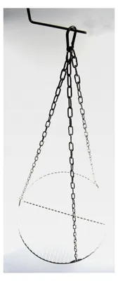 Produktbild von Edelstahlkettensatz mit Seilwirbel für Grill bis Ø 60 cm und 4 Karabiner
