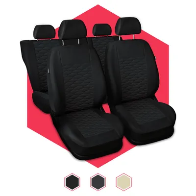 Immagine prodotto di Coprisedili auto Coprisedili universali Coprisedili auto Set nero