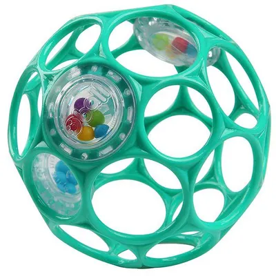 Produktbild von Oball Rassel Baby Spielzeug - Grün Blau - Flexibel und leicht