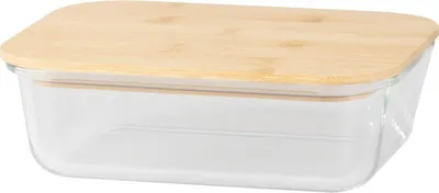 Image de Boîte MagicHome, rectangulaire, 1500 ml, avec couvercle en bambou