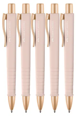 Produktbild von Faber-Castell - Kugelschreiber Poly Ball pale rose, 5 Stück