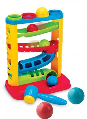 Produktbild von Rutsche mit Bällen und Hammer, 27x8x35 cm, Artikelnummer SP82932, 468915, Marke: ANEK