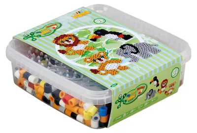 Image de Hama Maxi Set de perles à repasser - Animaux sauvages, 600 pièces.