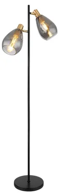 Produktbild von Stehleuchte, Metall schwarz, Glas rauch, H 160 cm