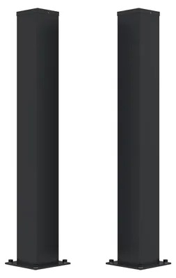 Produktbild von Set mit 2 CARMO Eisenpfosten 15x15cm H.125cm schwarz