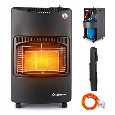 Produktbild von LEHMANN Gasheizer, Gasheizung 4,2 kW, bis 80 m², Infrarot, Piezozündung