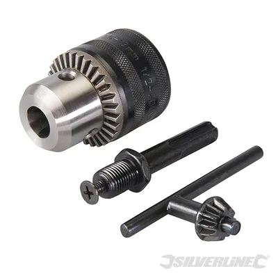 Immagine prodotto di Silverline 292703 Mandrino per trapano SDS Plus e adattatore, 3 pz