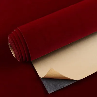 Produktbild von Samt Tapete Dunkelrot - Selbstklebende Möbel Folie 40 cm x 900 cm