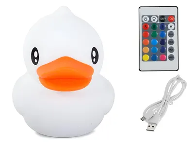 Immagine prodotto di Verk 24082 Lampada notturna RGB touch duck USB 1200mAh con telecomando