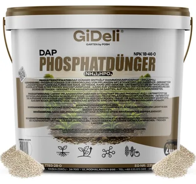 Produktbild von DAP 20kg Phosphatdünger Mais Getreide Granulat NPK 18-46 Wurzeln Löslich GiDeli