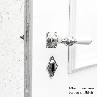 Produktbild von Drückergarnitur für Zimmertüren-Keramikgriff | BB | Nickel glanz