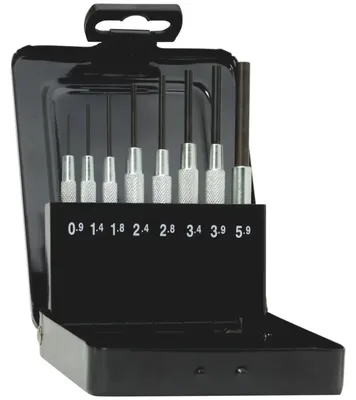 Immagine prodotto di Rennsteig Splintentreiber m. Hülse Splinttreibersatz Metallkassette 0,9 - 5,9mm