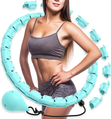 Produktbild von Hula Hoop für Übungen mit Gewichten, aquamarinblau