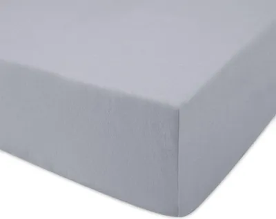 Image de Drap-housse avec élastique, jersey 200x220cm gris clair