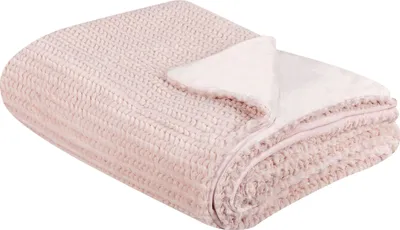 Zdjęcie produktu dla BELIANI Koc biały poliester 150 x 200 cm miękki futrzasty narzuta na łóżko dekoracyjna