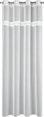 Produktbild von EUROFIRANY | Gardine - KAJA - 140x250 cm - Weiß - Elegante Fensterdekoration - Mit Spitze und Ösen