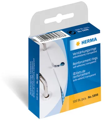 Produktbild von Verstärkungsringe selbstklebend transparent VE=10x500 Stück