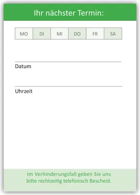 Produktbild von Premium Terminblock Neutral Grün (48 Stück) - (TBL-516) Hochwertige Terminblöcke im neutralem Design für Ihre Kundentermine mit je 50 Terminblättern pro Block