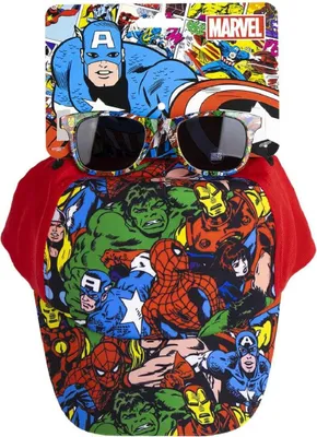 Produktbild von Marvel Avengers Kinder Cap & Sonnenbrille – Stylisches Set für sonnige Tage