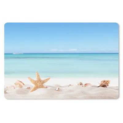 Produktbild von MuchoWow® Mauspad Mousepad Strand - Meer - Muscheln - Seesterne 27x18 cm - Mousepads - Maus Mat - Pad - Mausunterlage - Büroartikel - Desk Matten