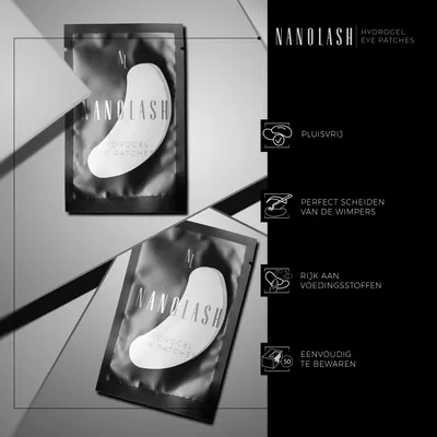 Productafbeelding van Hydrogelpads voor wimperextensions Nanolash 50 paar - oogpads voor wimperverlenging, gel-oogpads voor verlenging