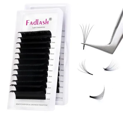 Immagine prodotto di Ciglia finte a volume, autounion, extensioni ciglia MIX, lunghezza 0,07 mm, diametro 15-20, colore nero