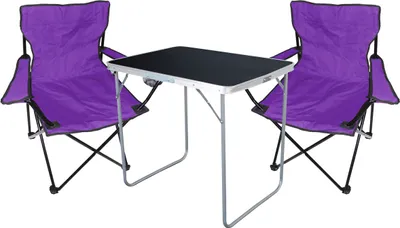 Produktbild von 3-tlg Camping Set Gartenmöbel Campingtisch + 2xCampingstuhl Klappstuhl