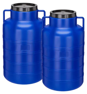 Produktbild von Set 2x Weithalsfass BPA-frei Futtertonne Fass mit Deckel Regentonne GD-0128