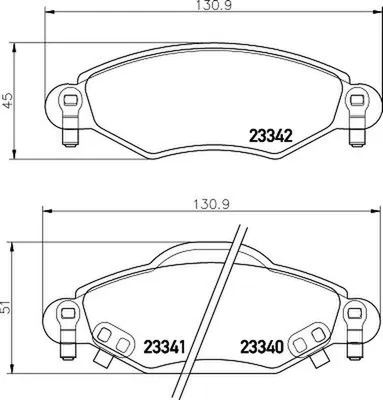 Produktbild von HELLA Bremsbeläge Satz Vorne Bremsklötze für TOYOTA Yaris Schrägheck (P1) 8DB 355 010-791