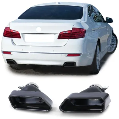 Immagine prodotto di Scarico posteriore V8 550, aspetto nero, per BMW Serie 5 F10 F11 535i 535d, dal 2010 al 2017