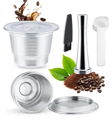 2er-Set Edelstahl-Kaffeekapseln für Nespresso, wiederverwendbar