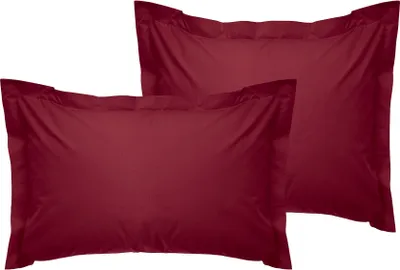 Produktbild von L'Essentiel Linge de Maison, Tonne Rosse - 90, Oxford-Kissenbezug-Set (2-teilig) (DE), 100 % BAUMWOLLE RANFORCE, Dunkelrot,  80 x 80+5 cm