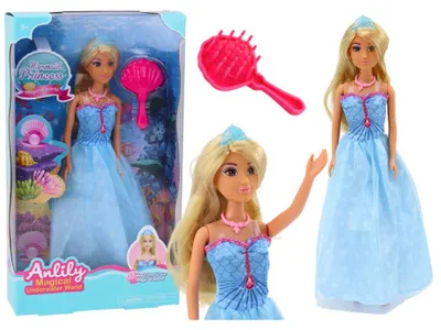 Produktbild von Anlily Meerjungfrauen-Prinzessin, blaues Kleid, Pinselpuppe