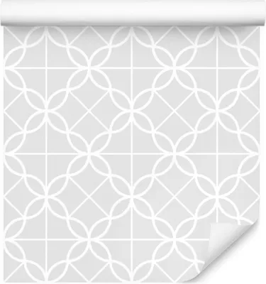 Immagine prodotto di rotolo da 10 m di VLIES WALLPAPER Piastrelle geometriche grigie XXL