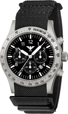 KHS PLASSC.DFB Herrenuhr Platoon Solar Chronograph Stahl Schwarz 1