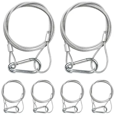 Productafbeelding van Bevestigingsvoorziening voor veiligheidstouw, 2 mm diameter, 100 cm lengte, 6 stuks